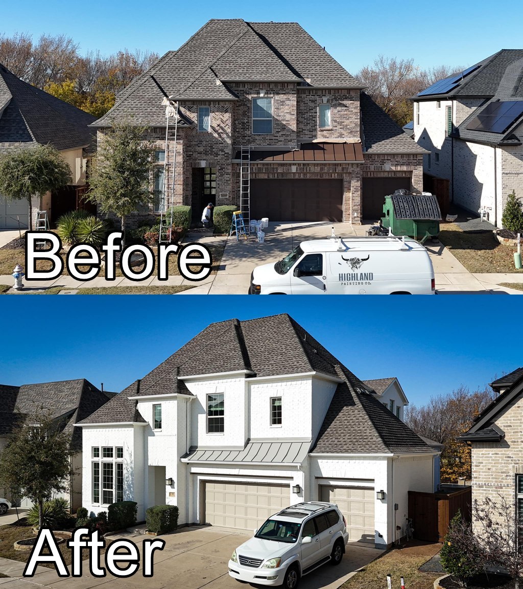 before and after - full exterior painting